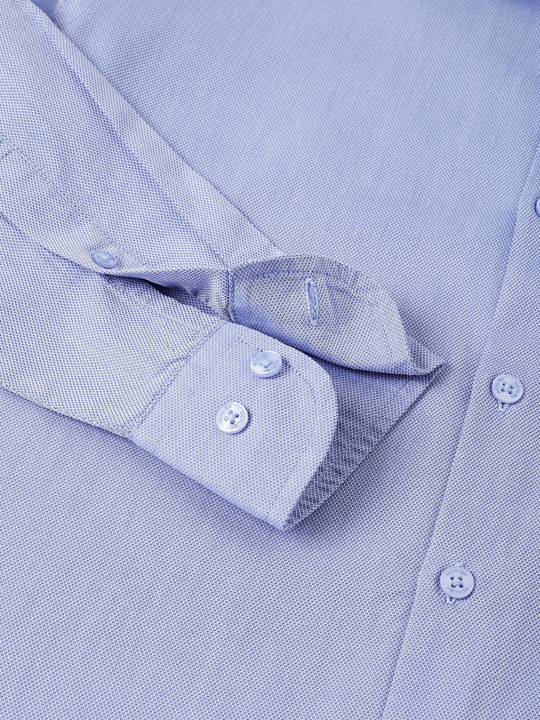 Men Blue Regular Fit Solid Formal Shirt