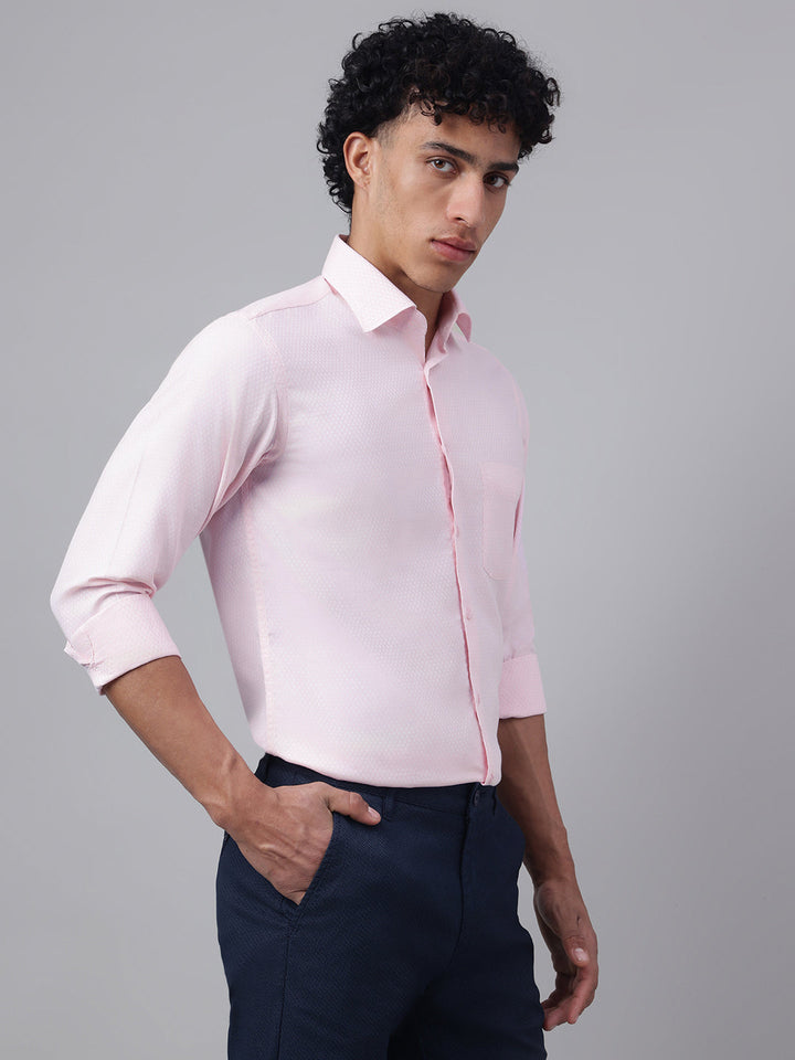 Men Pink Club Wear Shirt Bold Shine Effortless Style