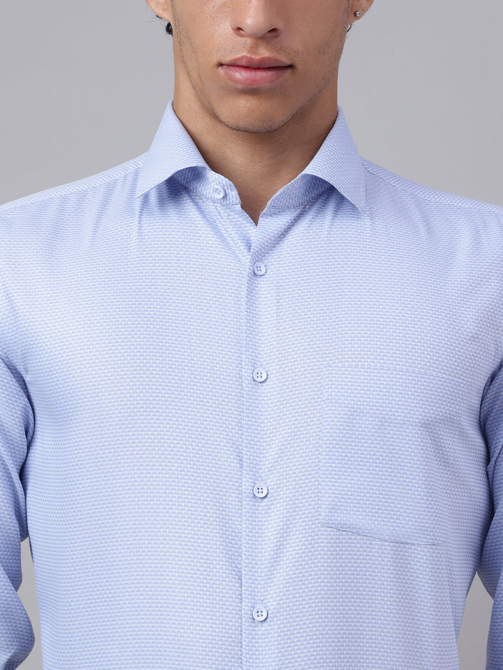 Men Sky Blue Club Wear Shirt Cool Glow Effortless Style