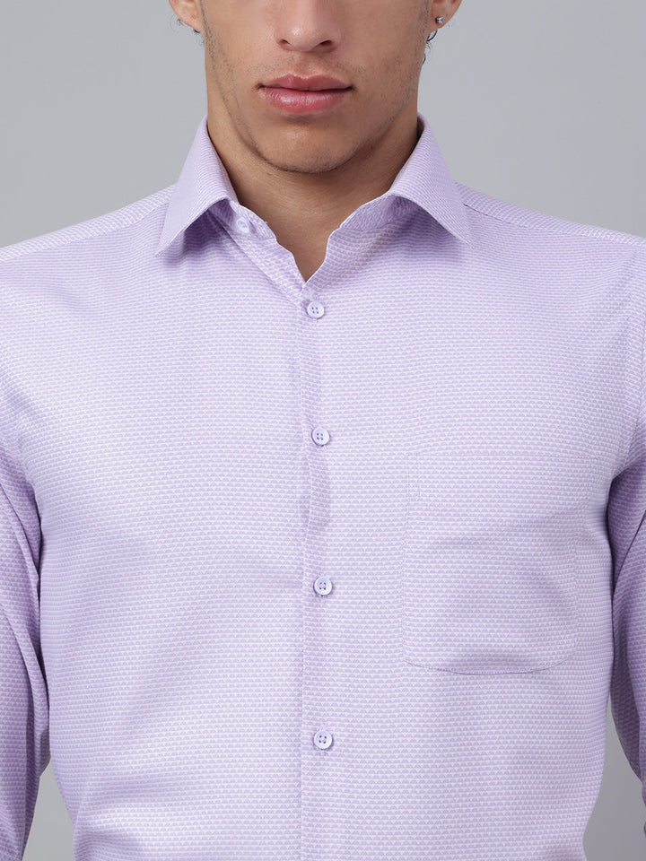 Men Lilac Club Wear Shirt Bold Hue Effortless Glam