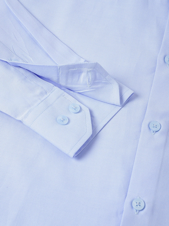 Men Sky Blue Full Sleeve Formal Shirt