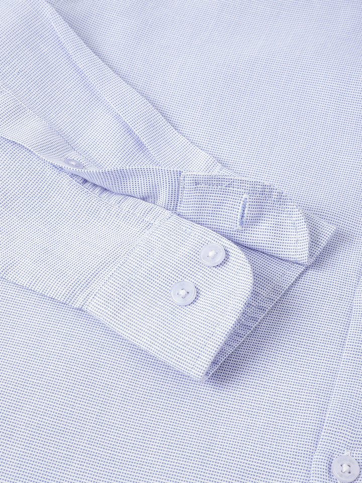 Men White Sky Full Sleeve Formal Shirt