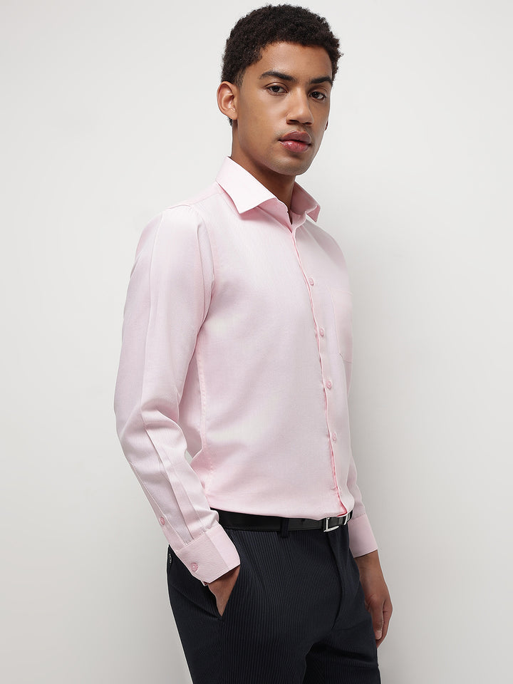 Men Pink Formal Shirt Elegant Style Everyday Comfort