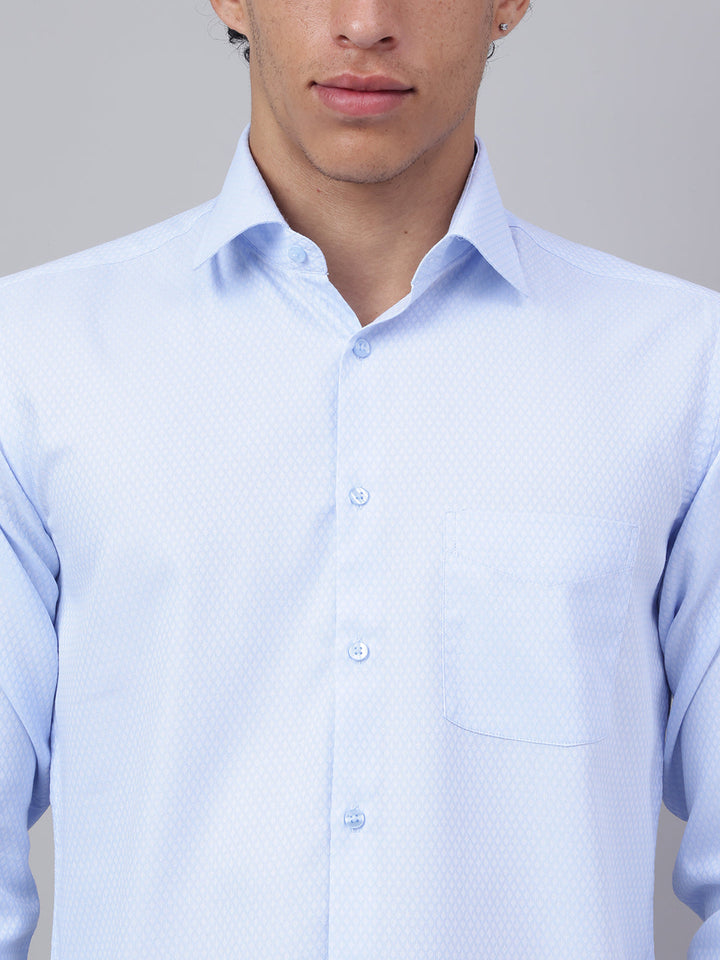 Men Sky Blue Club Wear Shirt Fresh Shine Party Ready