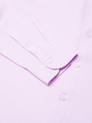 Men Lilac Regular Fit Solid Formal Shirt