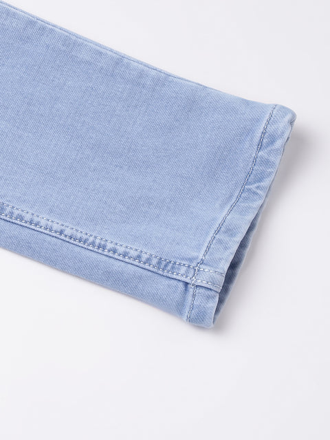 Men Ice Blue Slim Fit Mid Rise Clean Look Strechable Jeans
