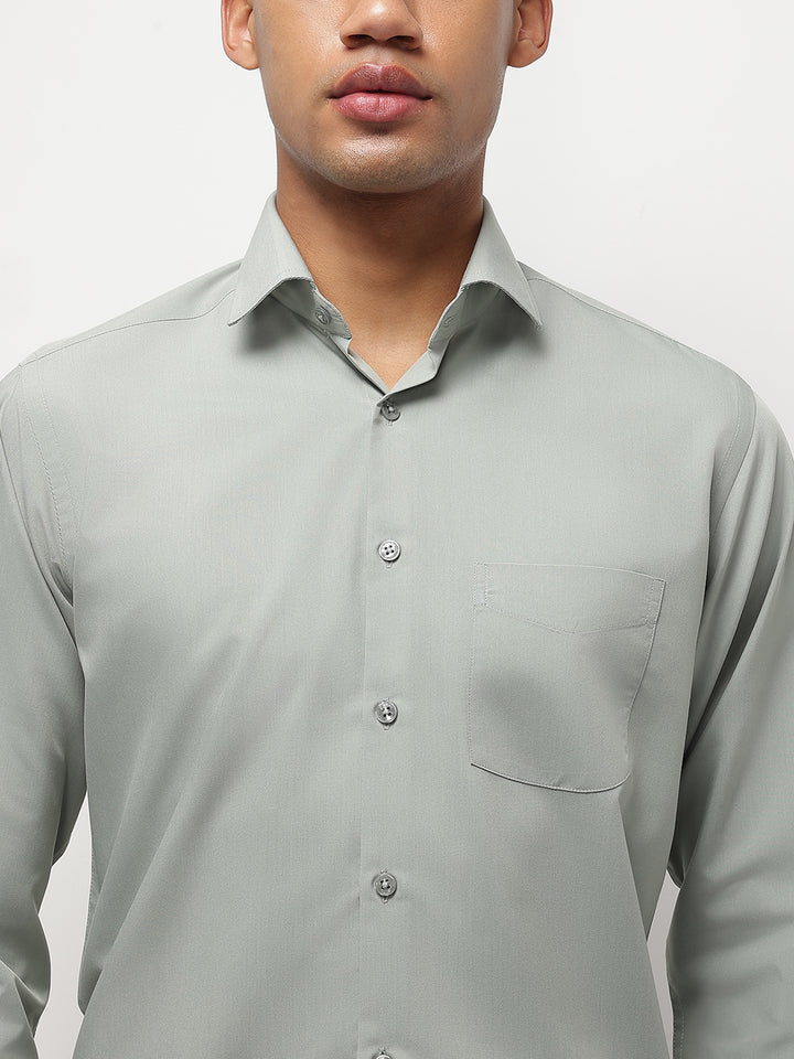 Men Sea Green Full Sleeve Formal Shirt