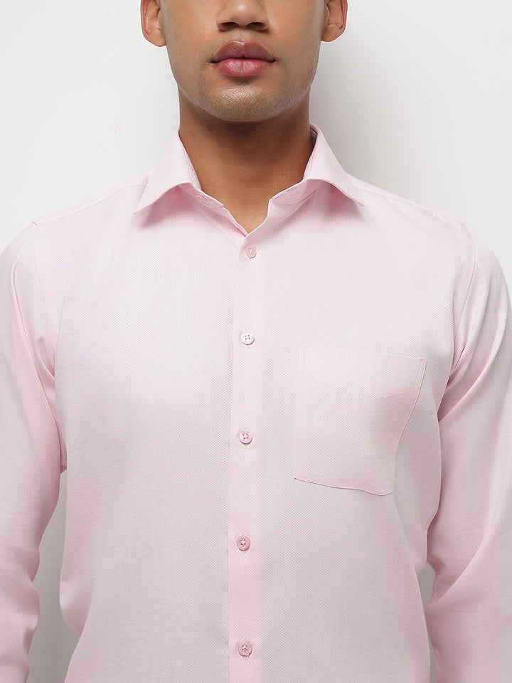 Men Pink Formal Shirt Elegant Style Everyday Comfort