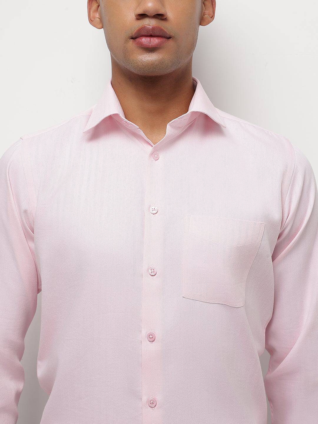 Men Pink Formal Shirt Elegant Style Everyday Comfort