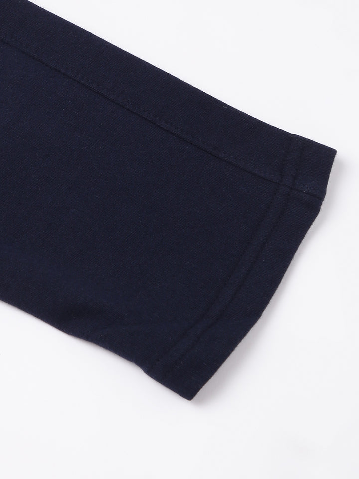 Men Navy Blue Slim Fit Mid Rise Solid Lower
