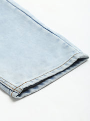 Men Ice Blue Slim Fit Mid Rise Clean Look Strechable Jeans