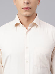 Men Yellow Regular Fit Checkered Formal Shirt