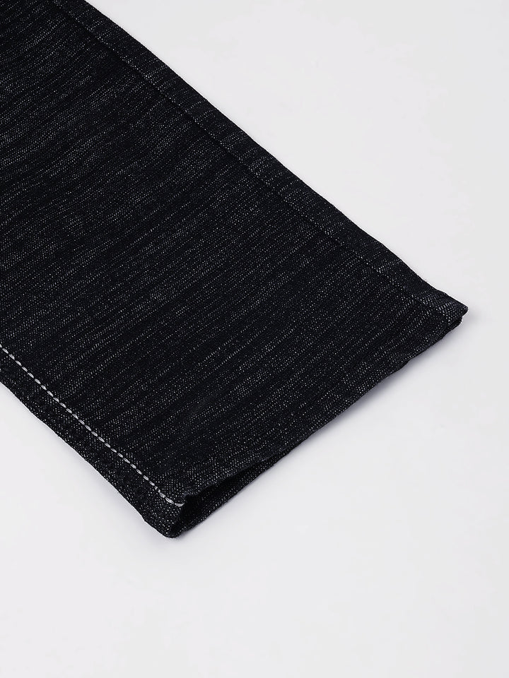 Men's Black Slim Fit Denim Jeans, Classic Style, Ultimate Comfort