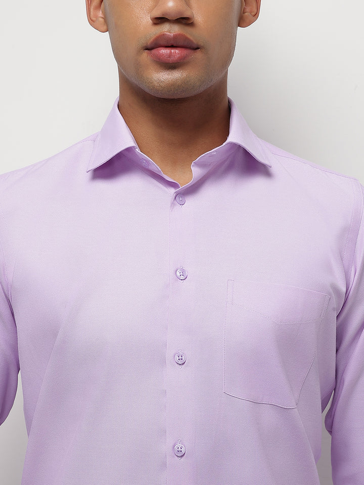 Men Lilac Full Sleeve Formal Shirt