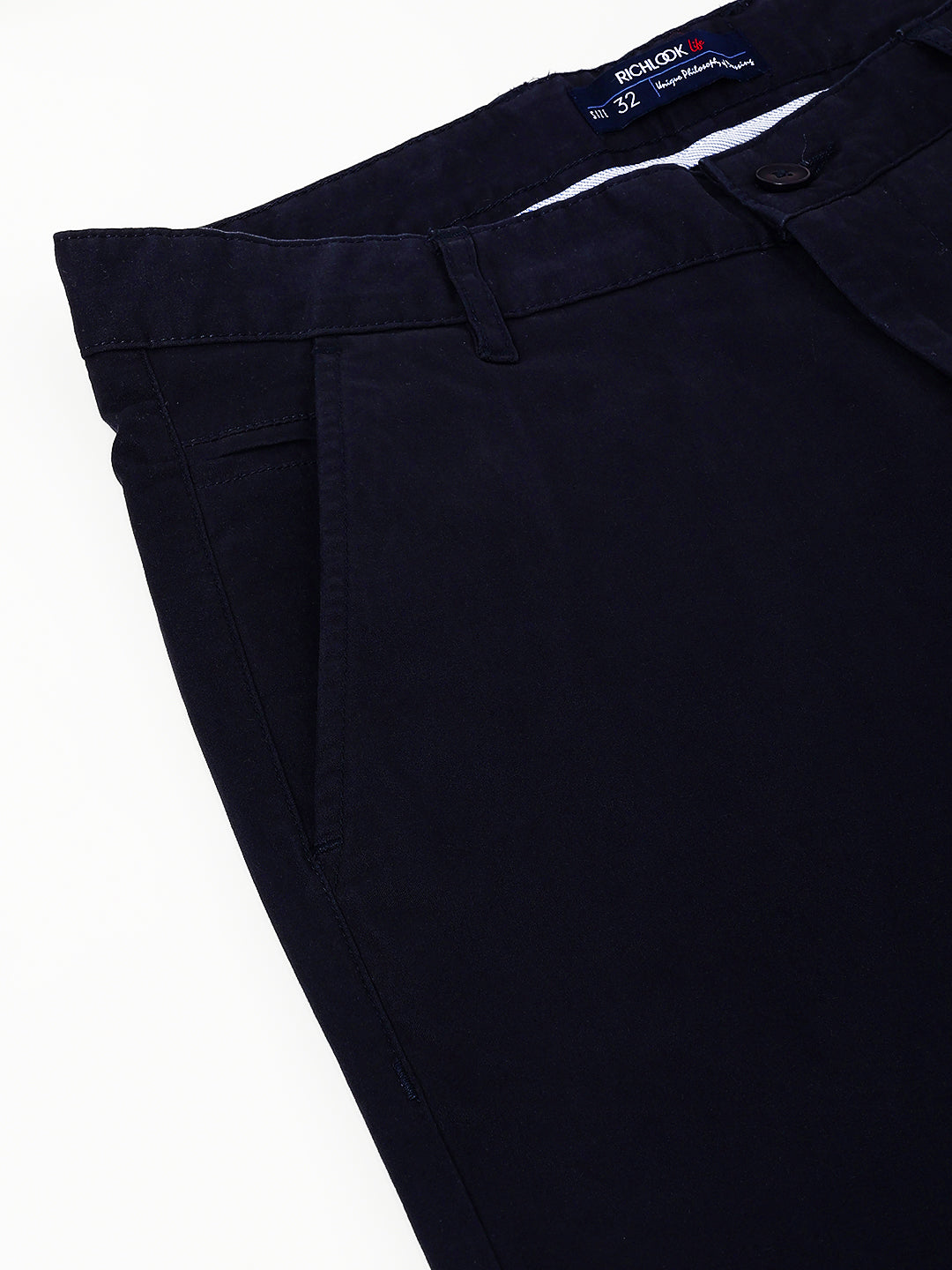 Men Navy Casual Trousers Timeless Elegance All Day Comfort