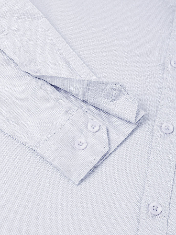 Men Steel Grey Casual Shirt Sleek Style Everyday Comfort