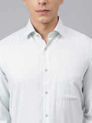 Men Green Regular Fit Checkered Formal Shirt