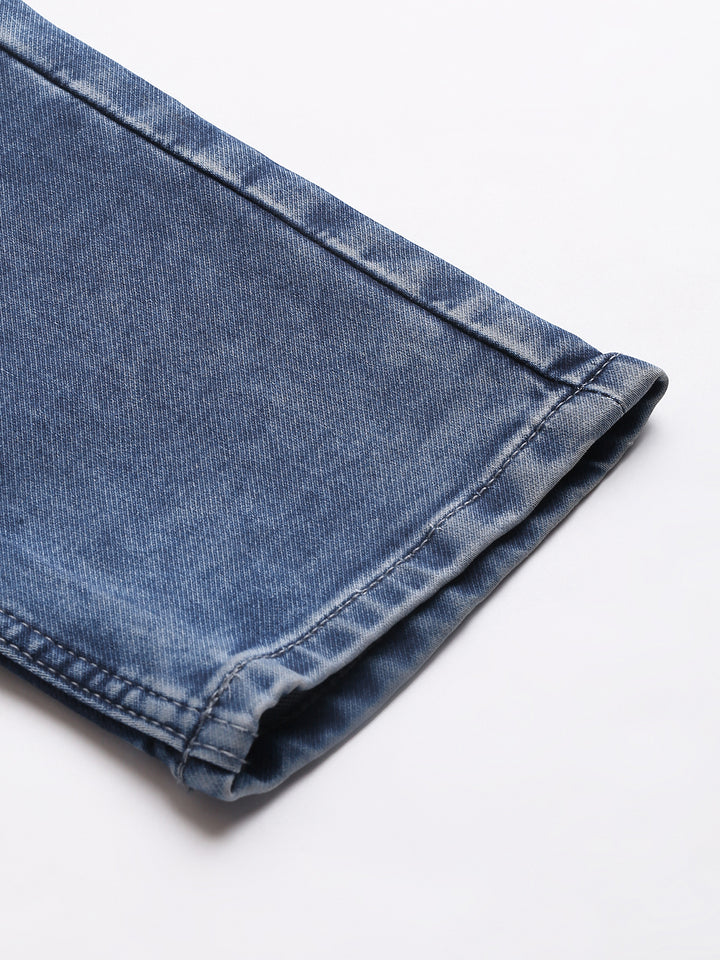 Men Mid Blue Slim Fit Mid Rise Clean Look Stretchable Jeans