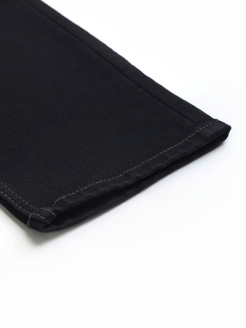 Men Black Slim Fit Mid Rise Clean Look Strechable Jeans