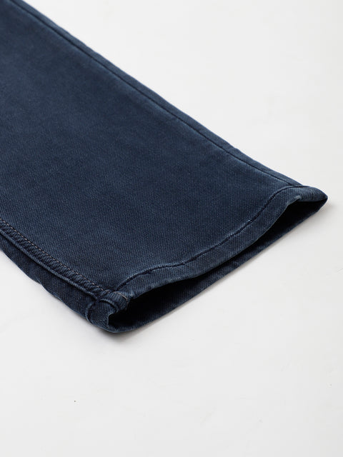 Men Dark Blue Slim Fit Mid Rise Clean Look Strechable Jeans
