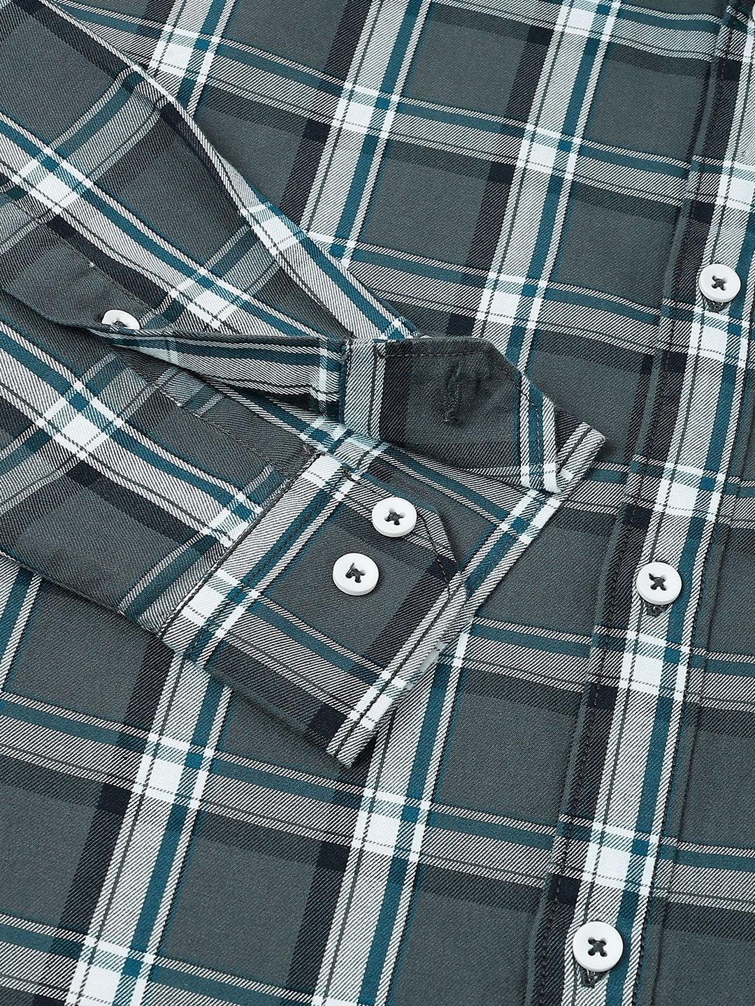 Men Grey Check Casual Shirt Classic Checks Ultimate Comfort