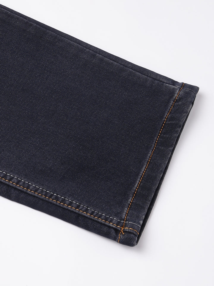 Men Dark Indigo Slim Fit Mid Rise Clean Look Stretchable Jeans