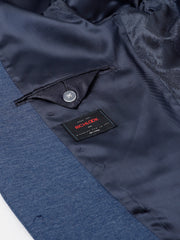 Men Blue Regular Fit Solid Notched Lapel Casual Blazer