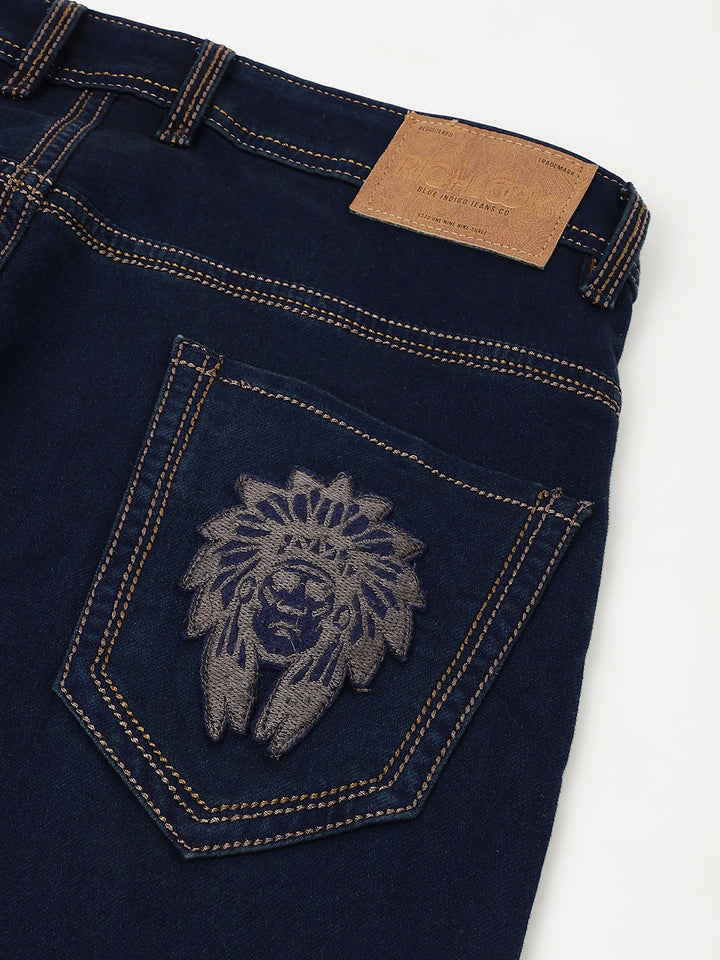 Men's Raw Blue Slim Fit Denim Jeans, Classic Fit, Modern Comfort