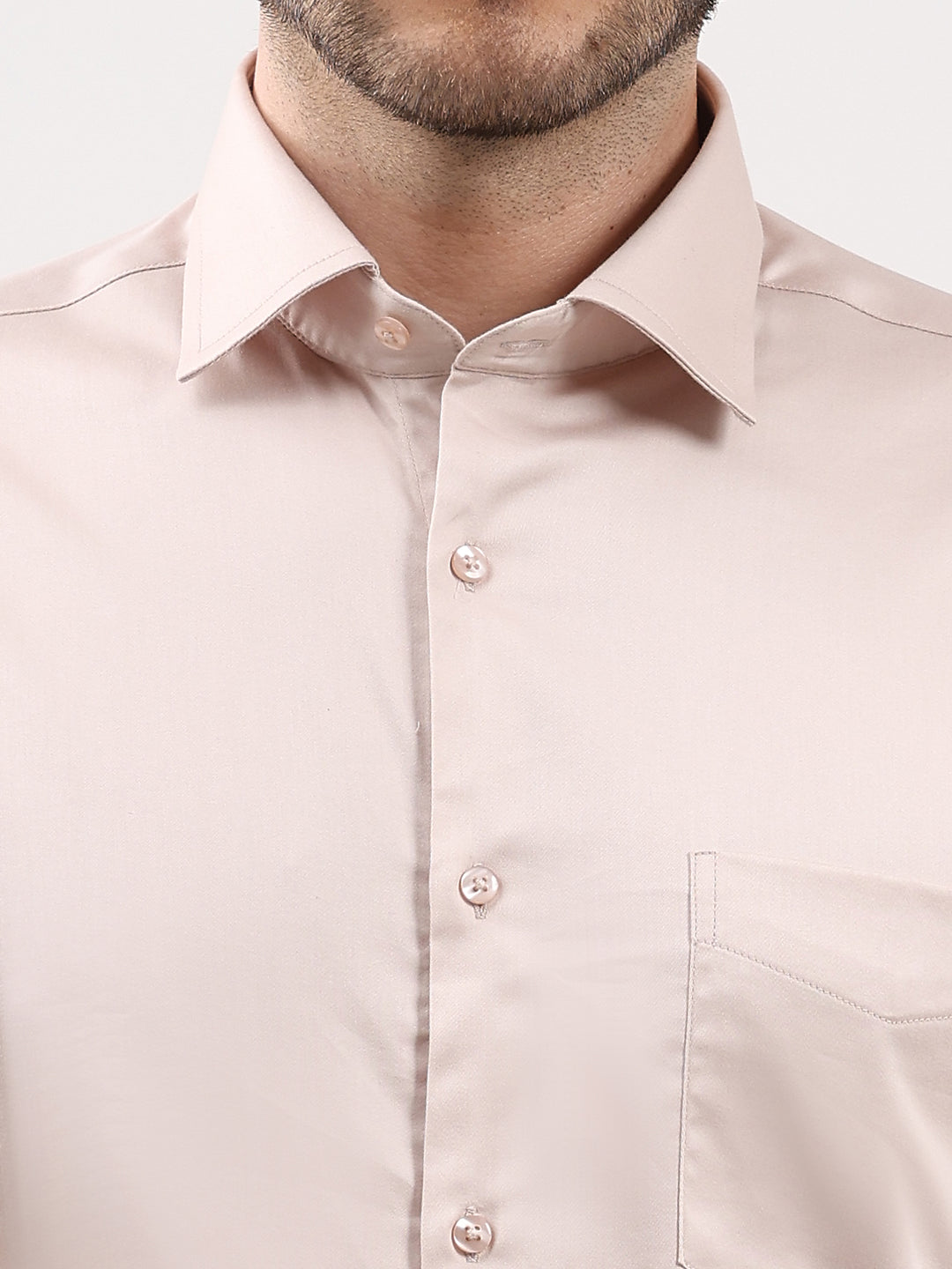 Men Solid Cotton Lycra Formal Shirt