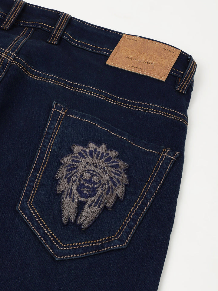 Men's Raw Blue Slim Fit Denim Jeans, Classic Fit, Modern Comfort
