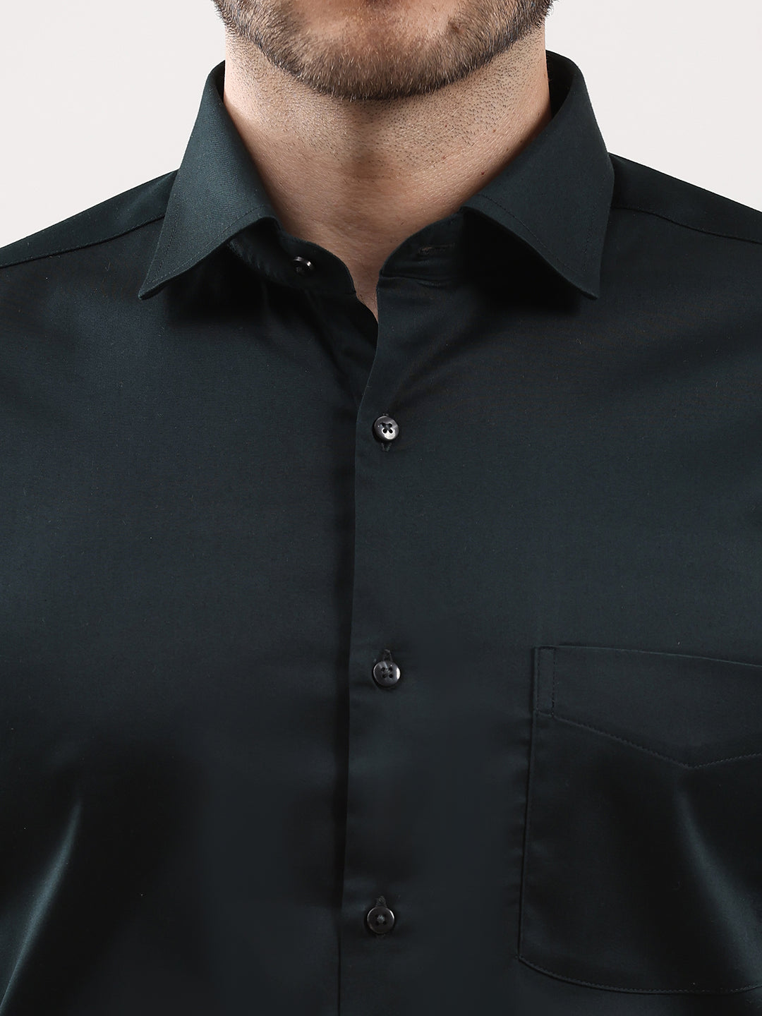 Men Solid Cotton Lycra Formal Shirt