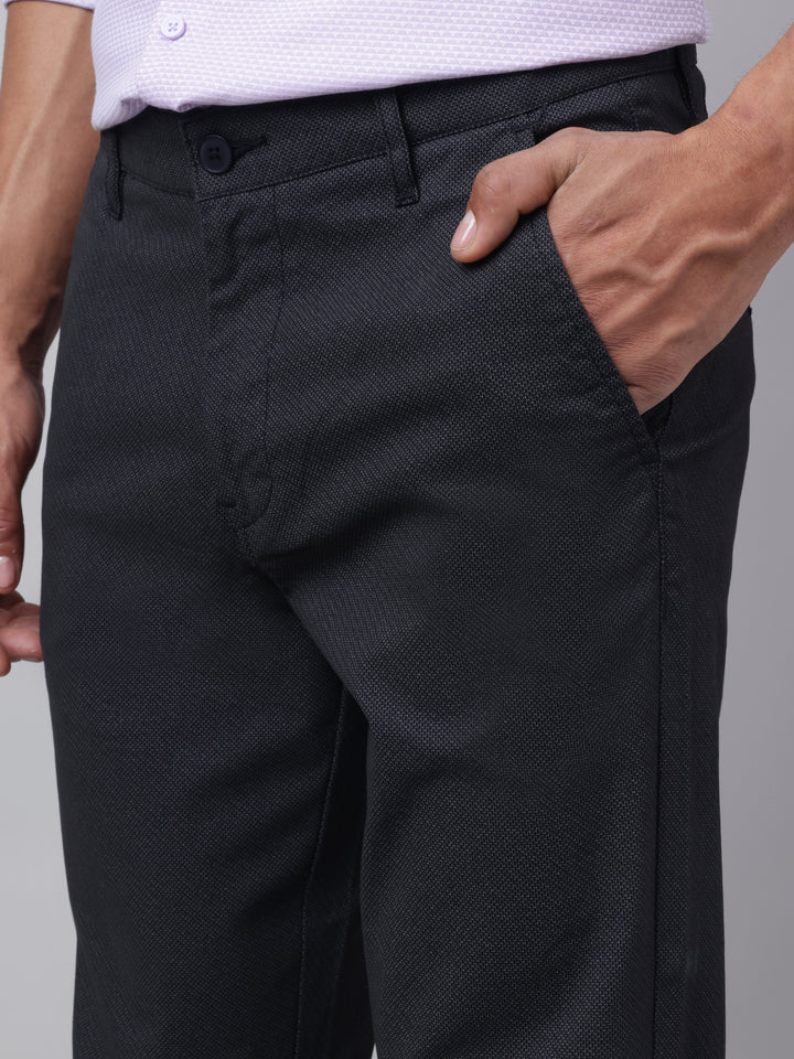 Men Black Casual Trousers Timeless Style Everyday Comfort