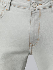 Men Grey Slim Fit Mid Rise Clean Look Strechable Jeans