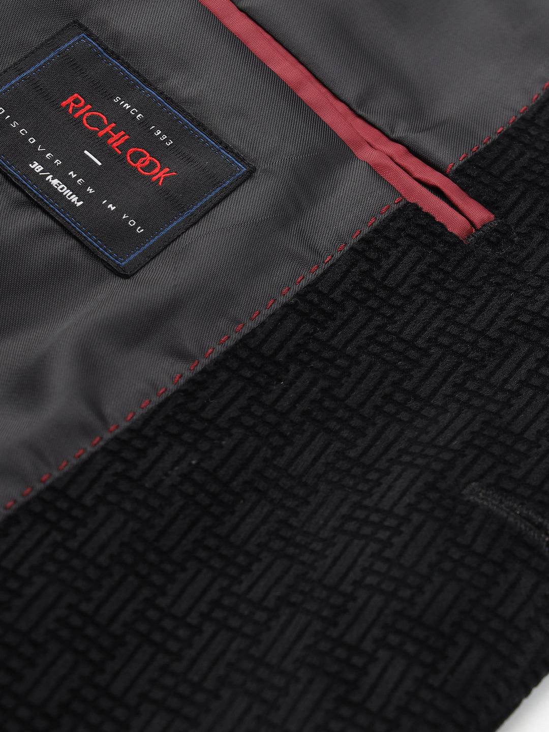 Men’s Poly Viscose Jacquard Weave Texture Slim Fit Blazer