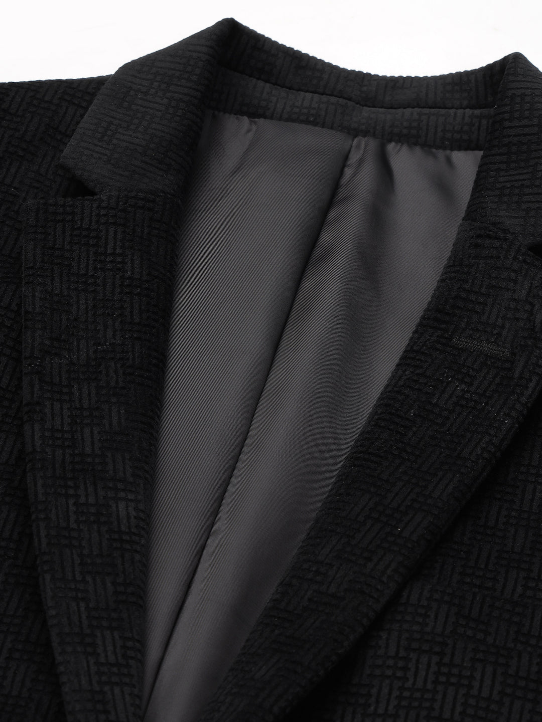 Men’s Poly Viscose Jacquard Weave Texture Slim Fit Blazer