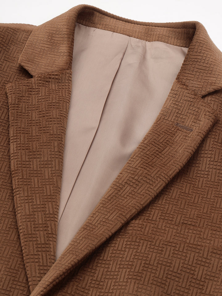 Men’s Poly Viscose Jacquard Weave Texture Slim Fit Blazer