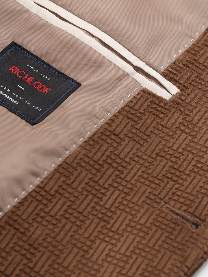 Men’s Poly Viscose Jacquard Weave Texture Slim Fit Blazer