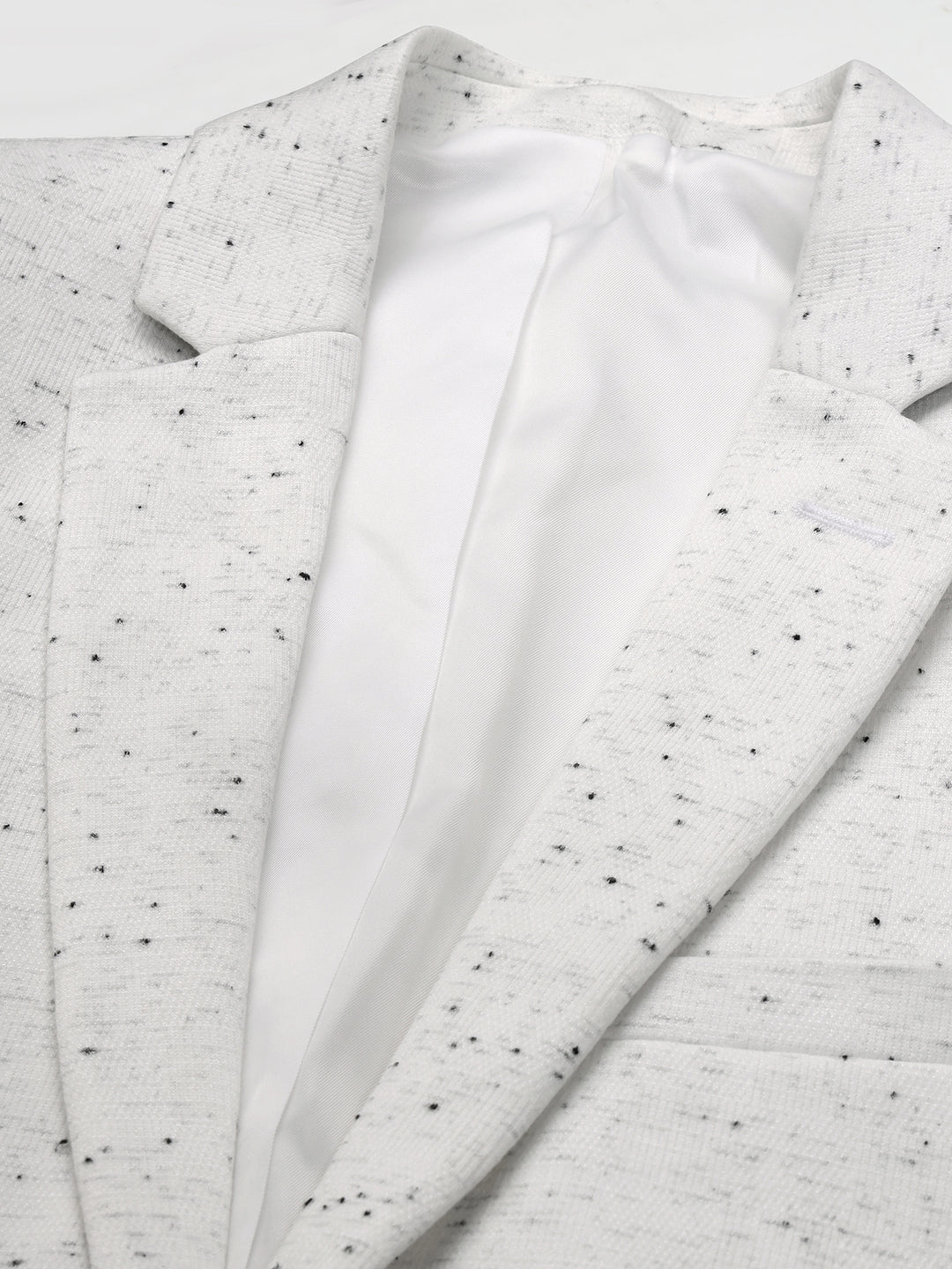 Men’s White Speckled Textured Blazer