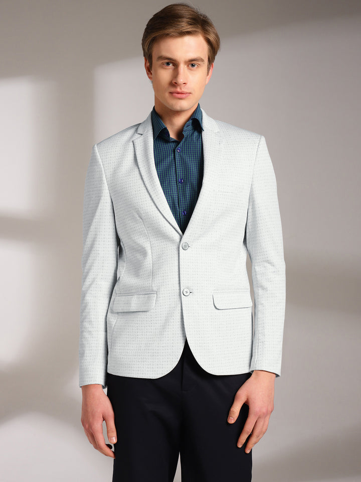 Men’s Slim-Fit Micro-Houndstooth Pattern Blazer