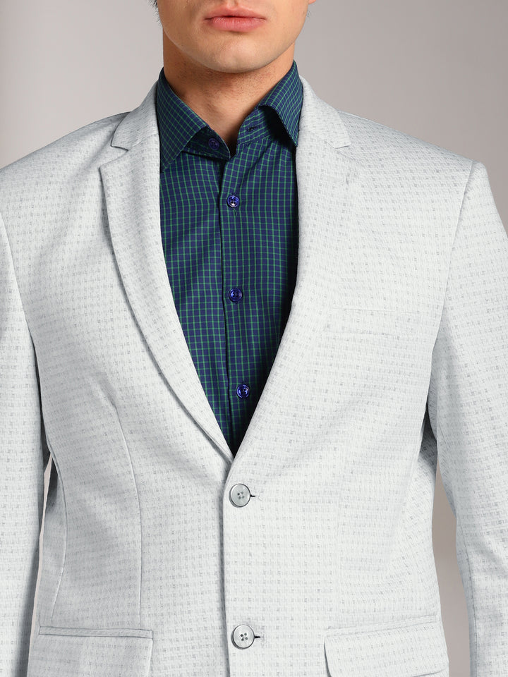 Men’s Slim-Fit Micro-Houndstooth Pattern Blazer