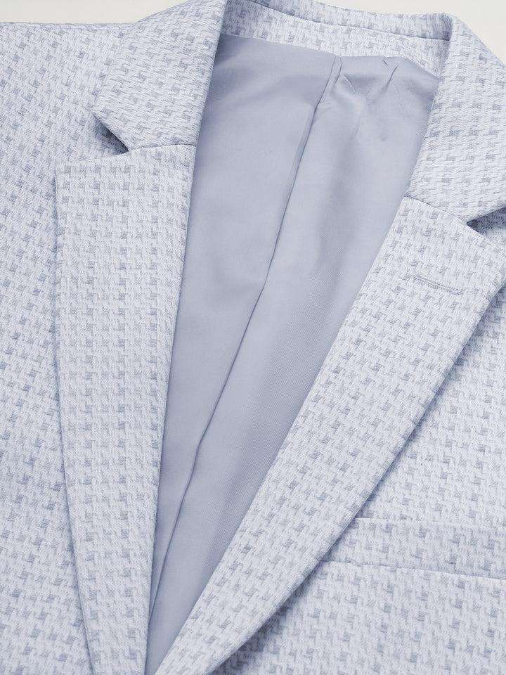 Men’s Slim-Fit Micro-Houndstooth Pattern Blazer