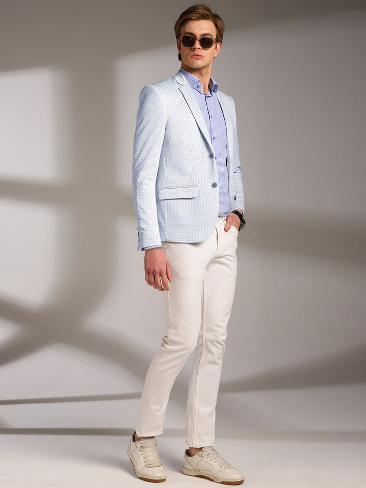 Men’s Slim-Fit Micro-Houndstooth Pattern Blazer