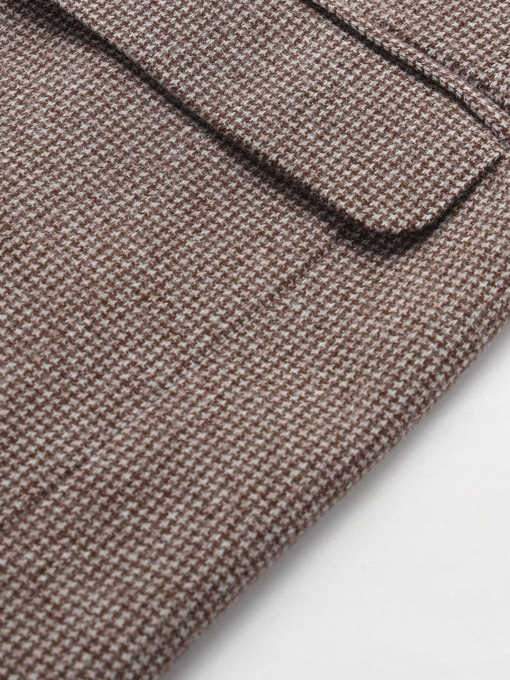 Men's Micro Houndstooth Wool-Texture Slim Fit Blazer