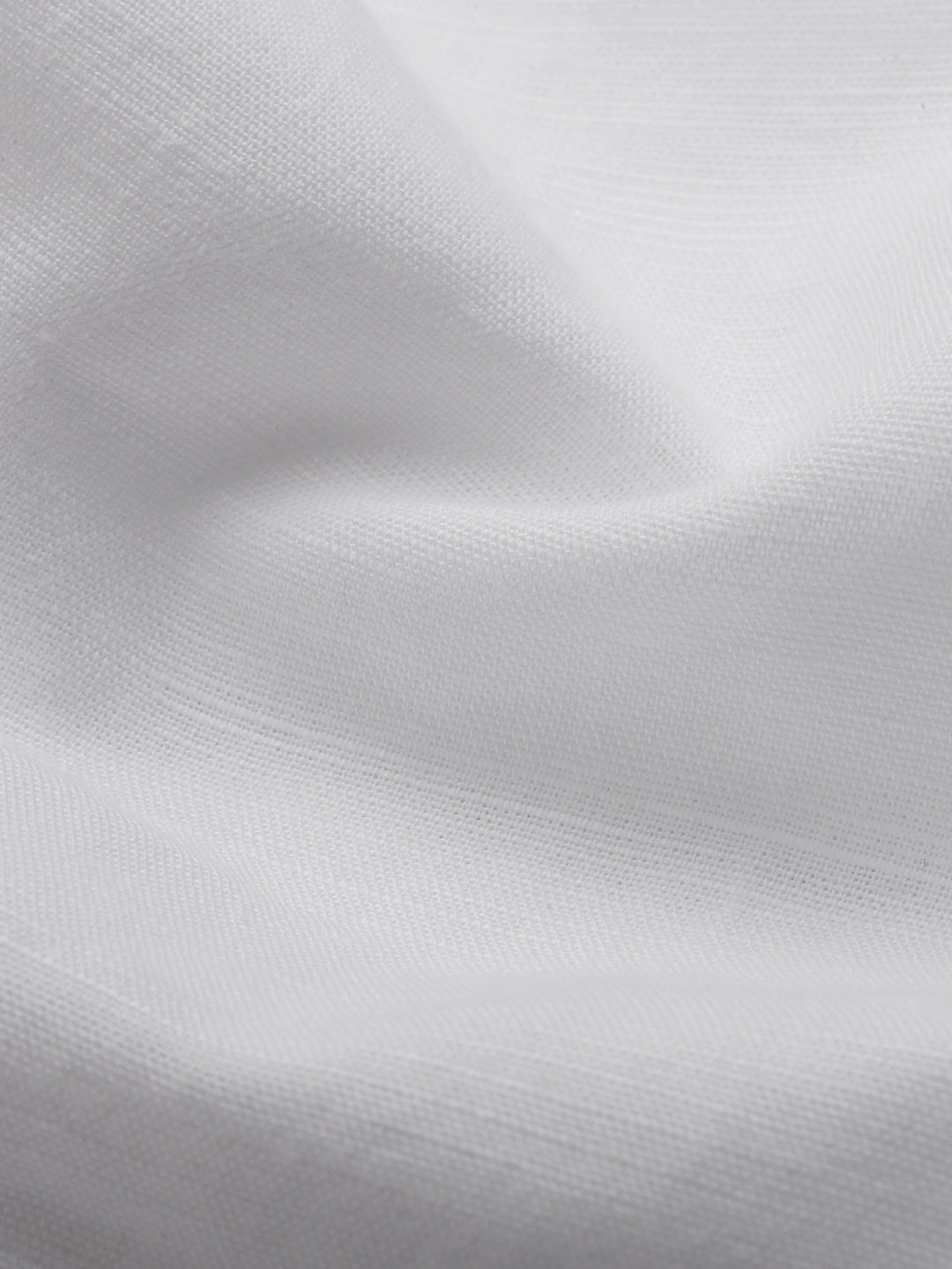 Men’s White Mandarin Collar Linen Cotton Kurta Shirt