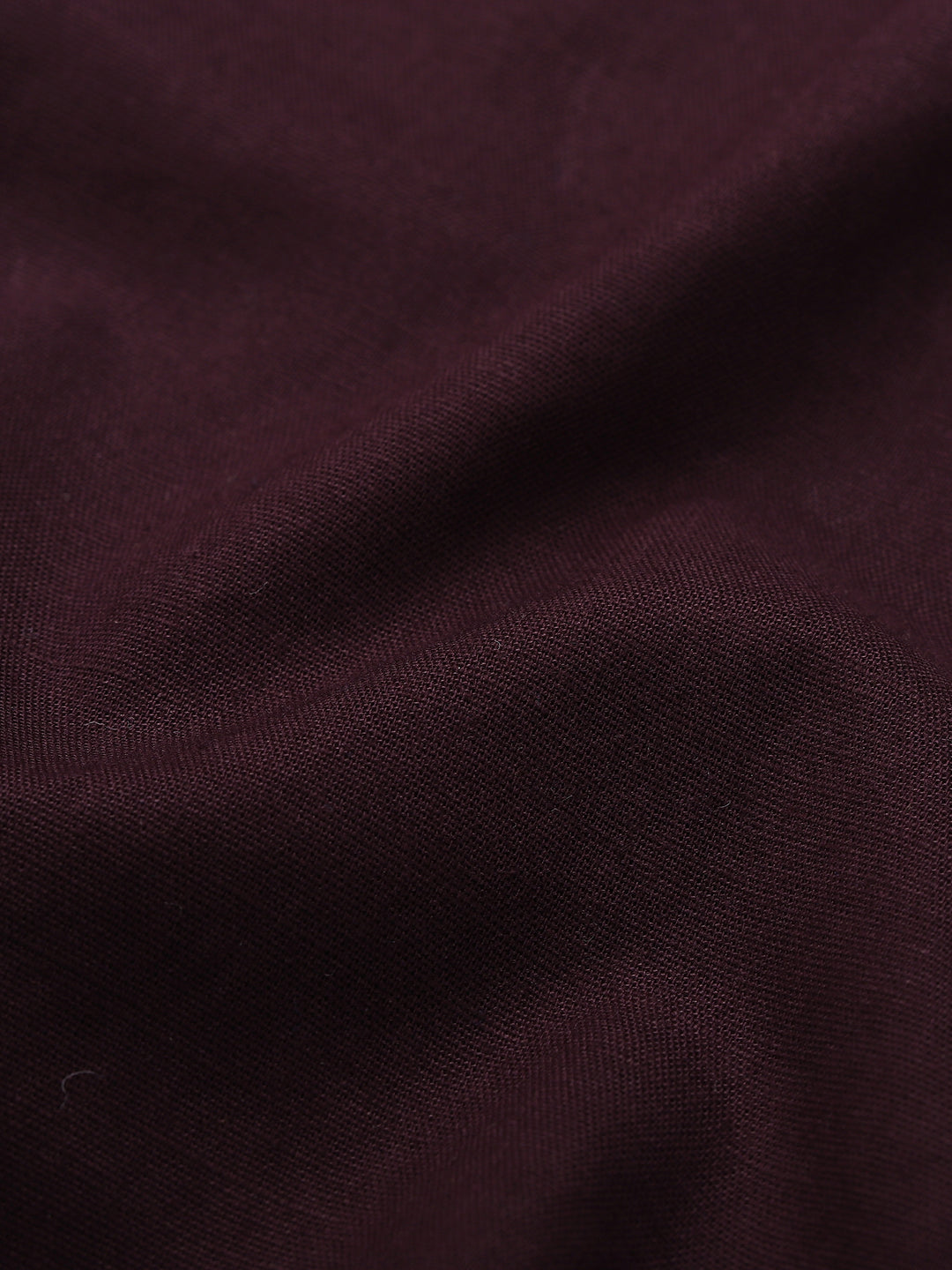 Men’s Maroon Solid Cotton Blend Casual Shirt