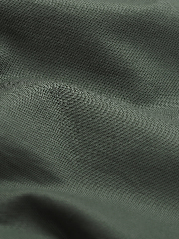 Men’s Solid Color Stretchable Casual Shirt