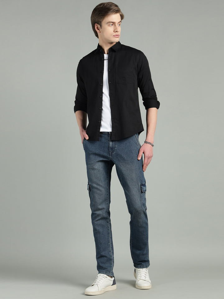 Men Slim Fit Cotton Casual Shirt