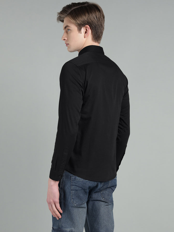 Men Slim Fit Cotton Casual Shirt