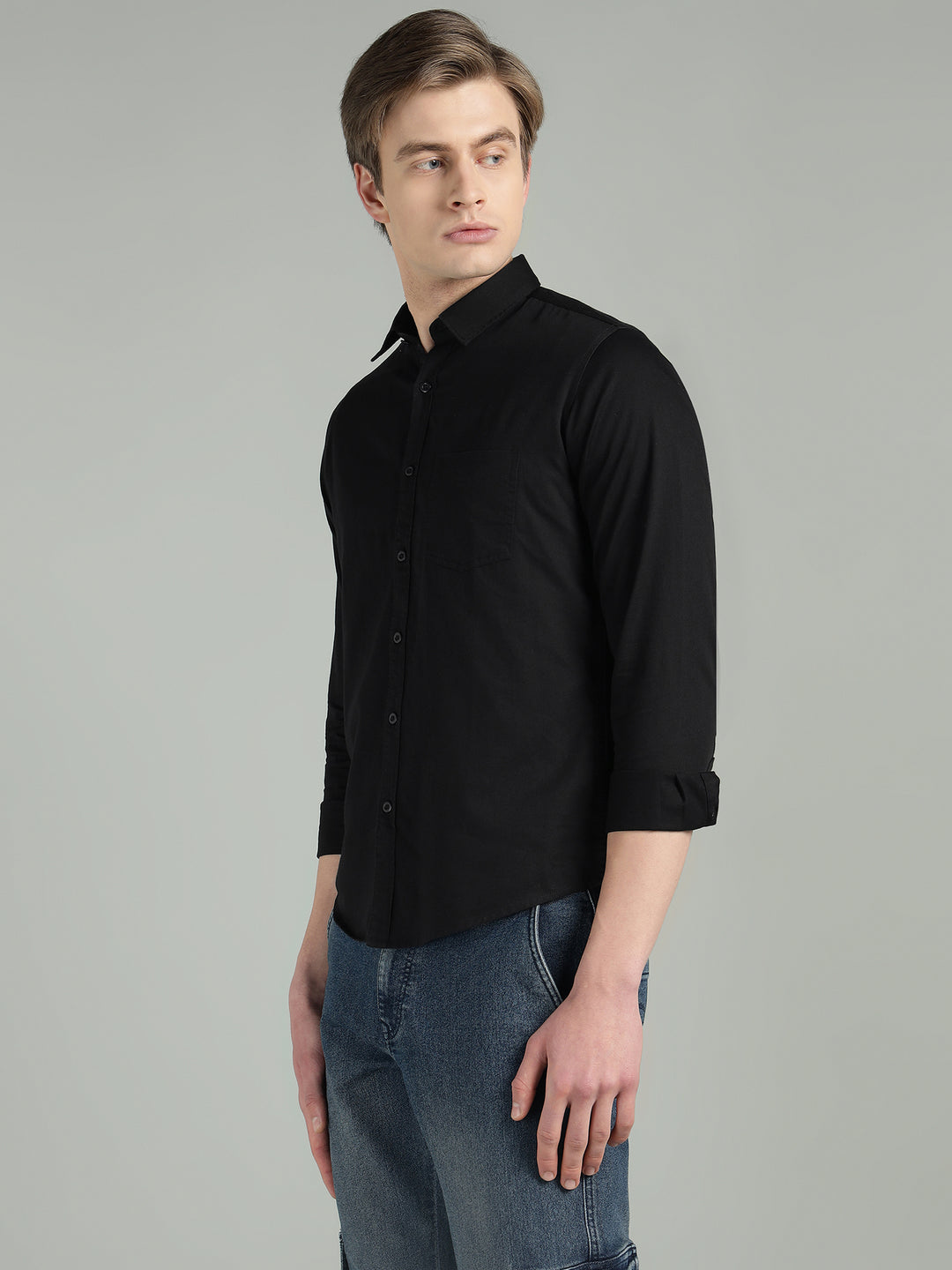 Men Slim Fit Cotton Casual Shirt