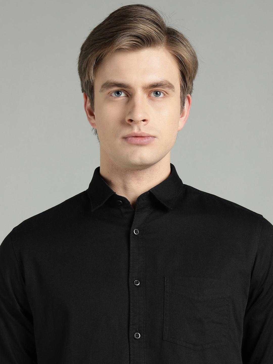 Men Slim Fit Cotton Casual Shirt